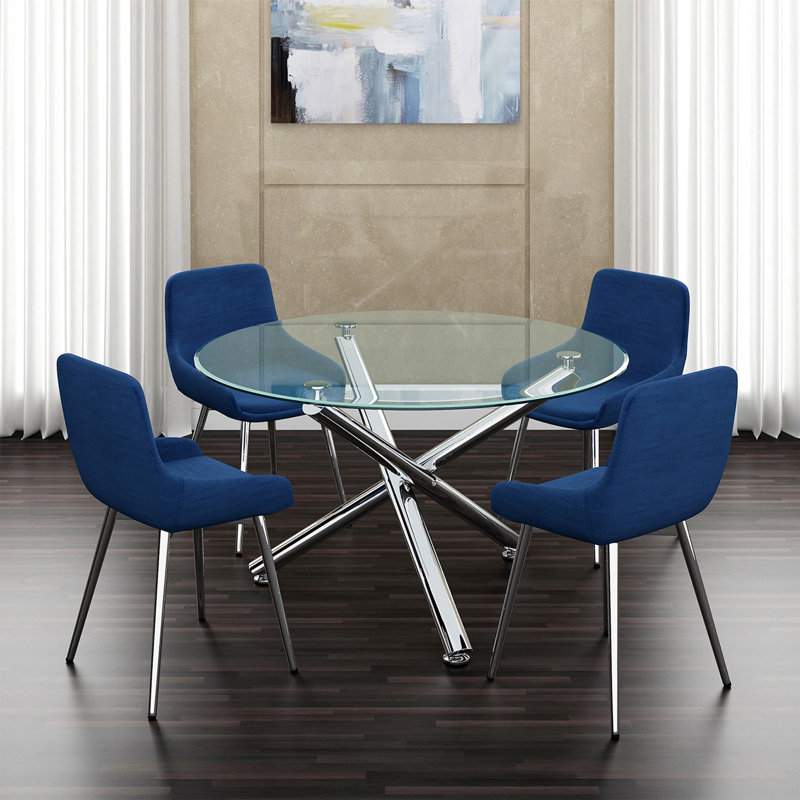 Table de salle à manger Solara Ii, chrome de 40 po de diamètre