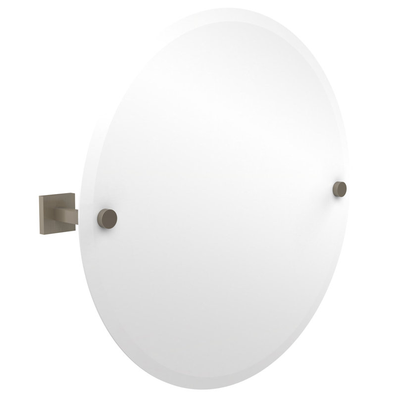 Haranu Wall Mirror with Shelves, Antique Pewter