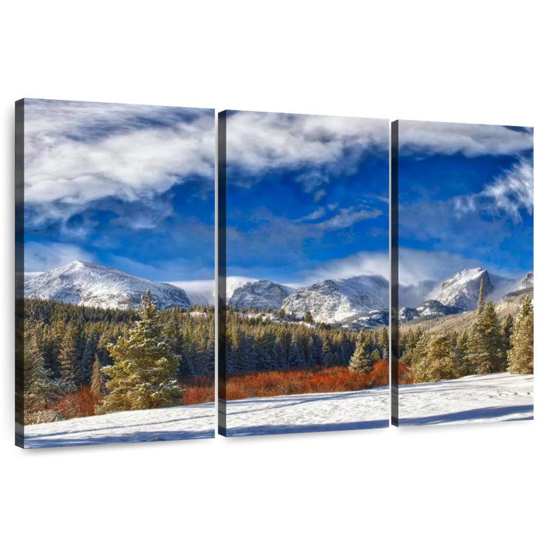 Rocky Mountain Park, heure d'hiver, Colorado, H 28 po x l 45 po