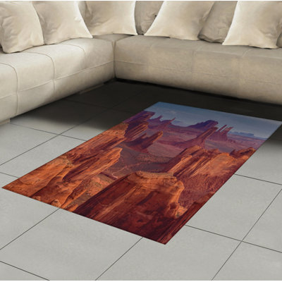 Tapis décoratif à longues fibres en polyester haute densité Canyon