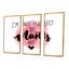 «I Am Not Perfect But My Nails Are», ensemble de 3 reproductions d'art encadrées sur toile-1195195723-1195195724