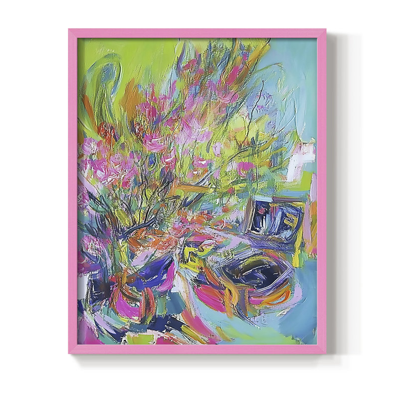 NAUTICAL Series XCV, reproduction encadrée - bois massif, H 11 po x l 9 po, Rose