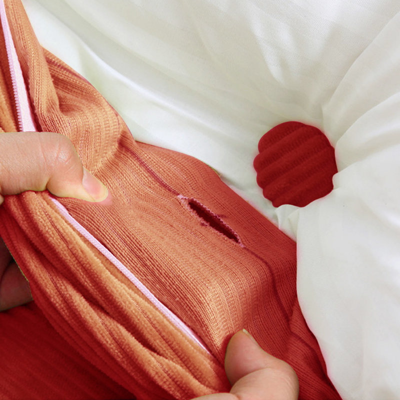Sit-up Back Comfort 100% Cotton Corduroy Backrest Bed Back Support Headboard Wedge Reading Pillow Compression, Orange, Twin