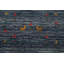 Tapis rayé bleu et gris Gabbeh