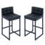 Tabouret de comptoir rembourré à dossier bas avec structure en métal épaissie pour îlot de cuisine-92115245-92115244-91899104
