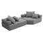 Canapé modulaire surdimensionné Roomfitter, ensemble de canapé de plancher Boucle de luxe, canapé-lit convertible, combinaison 2 pièces pour le salon, gris
