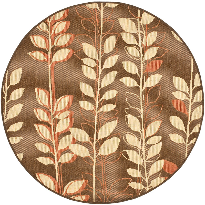 Herefordshire Performance Floral Rug, Round 5'3"