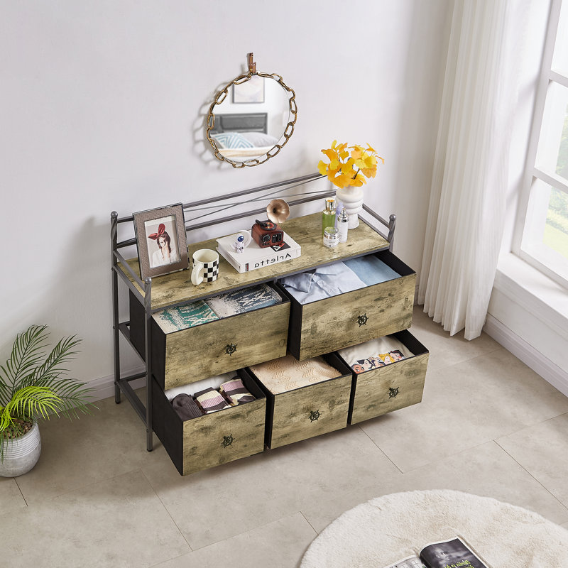 Commode 5 tiroirs pour le salon de la chambre à coucher