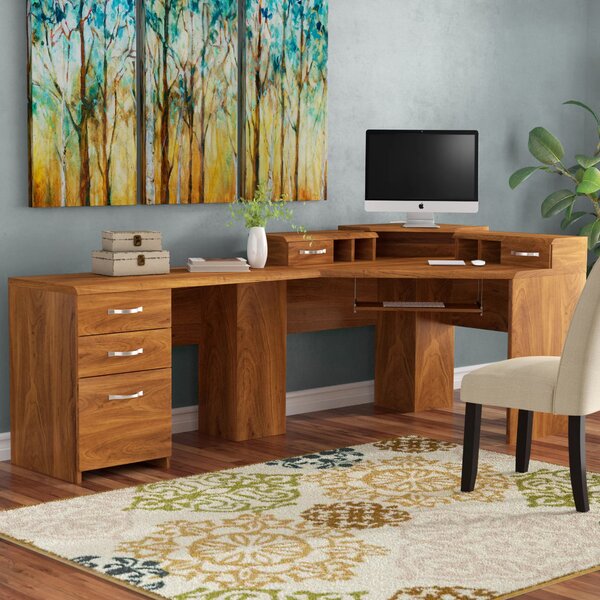 Millwood Pines Leavy L-Shaped Computer Desk & Reviews | Wayfair