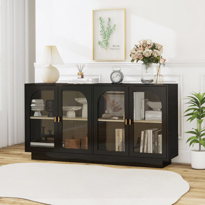 Armoire de rangement avec porte en acrylique pour le salon, la salle à manger et le bureau