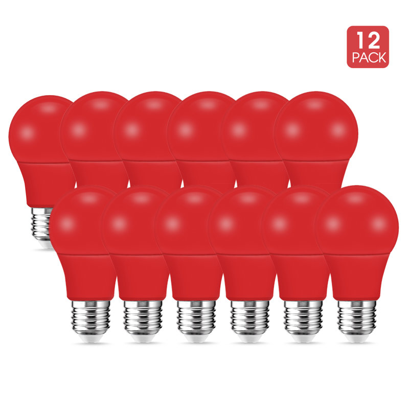 9 W (équivalent à 60 W), ampoule DEL A19 à intensité variable, culot E26 rouge / moyen (standard)
