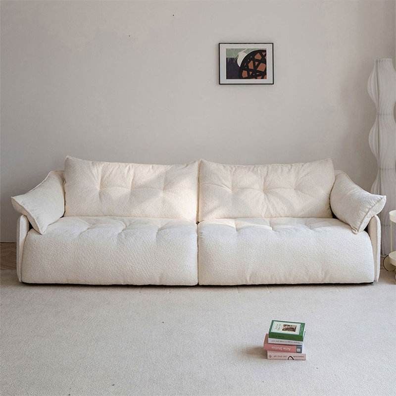 Canapé modulaire en chenille blanc, H 31,5 po x L 102,36 po x l 47,24 po