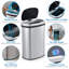 Poubelle à capteur de mouvement ovale en acier inoxydable 13 gallons Innovaze-70698880