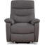 Fauteuil inclinable contemporain avec revêtement en tissu gris