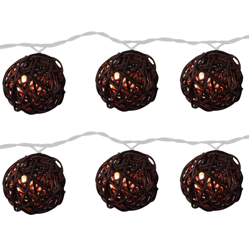 10 Light Round Grapevine String Lighting
