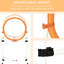 Ensemble de dressage pour 21 obstacles - anneau de saut en plastique / blanc, compact et portable, avec sac de sport