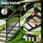 5-Step Black Oval Alloy Steel Exterior Railing Kit (2-pack)-117195854