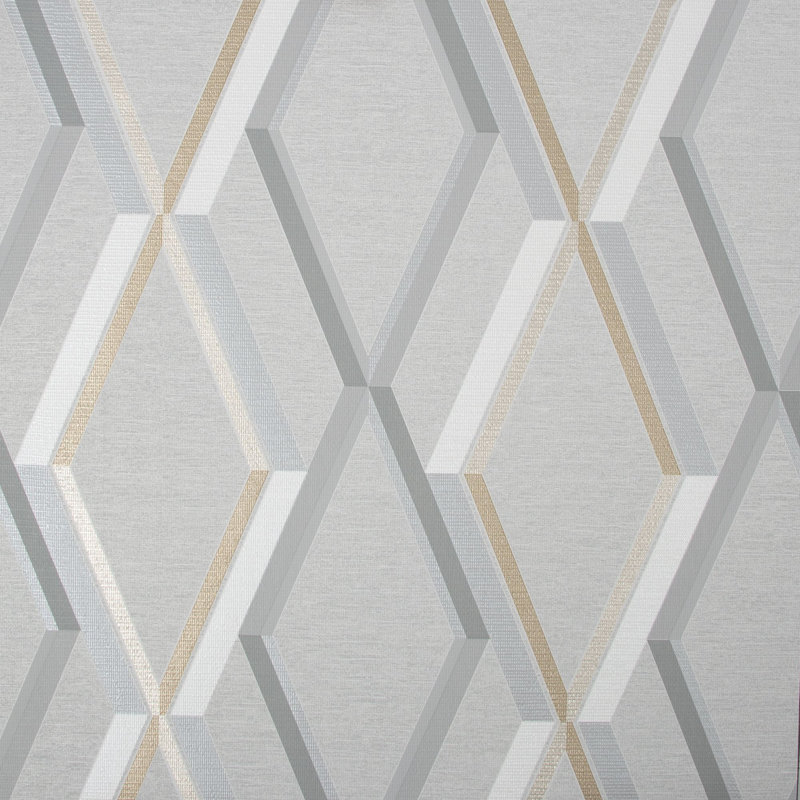 Superfresco Easy Charcoal Prestiage Geometric Wallpaper, Grey 