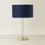 Dadiva Brushed Chrome Stem Table Lamp with Velvet Reni Shade-1570921140-1570921146-1570921149