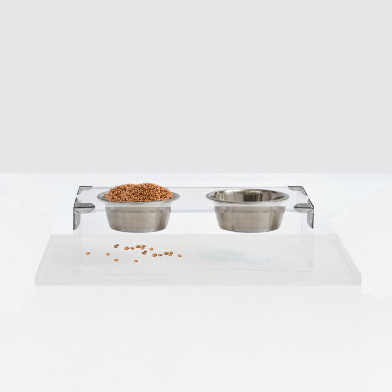 Clear Overflow Feeding Tray, Medium, Clear