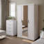 Kimberley 3 Door Manufactured Wood Wardrobe with Mirror-97707789
