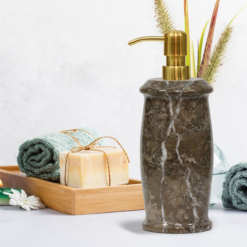 Distributeur de savon et lotion Agiiar, Gris/doré