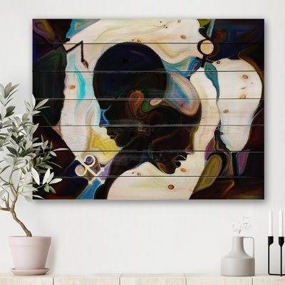 Union des visages d'homme et de femme I - Sans cadre, reproduction d'art sur bois