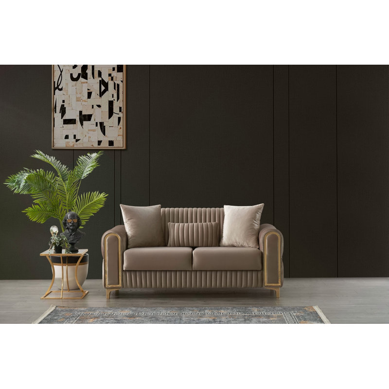 Causeuse convertible en tissu de velours Melody