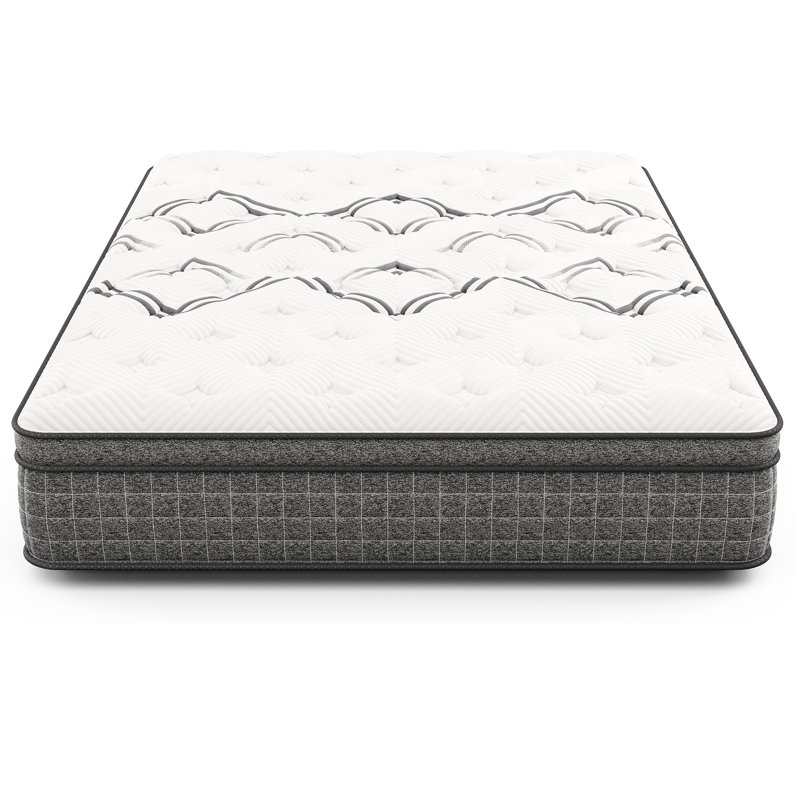 Matelas 12,5 po à sensation moyenne cuivre, blanc, 80 po x 60 po 12 po, 98 lb, matelas 12,5 po, sensation moyenne, 98,58 lb