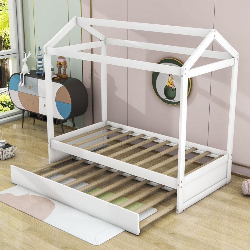 Lit plateforme simple avec lit gigogne Delf