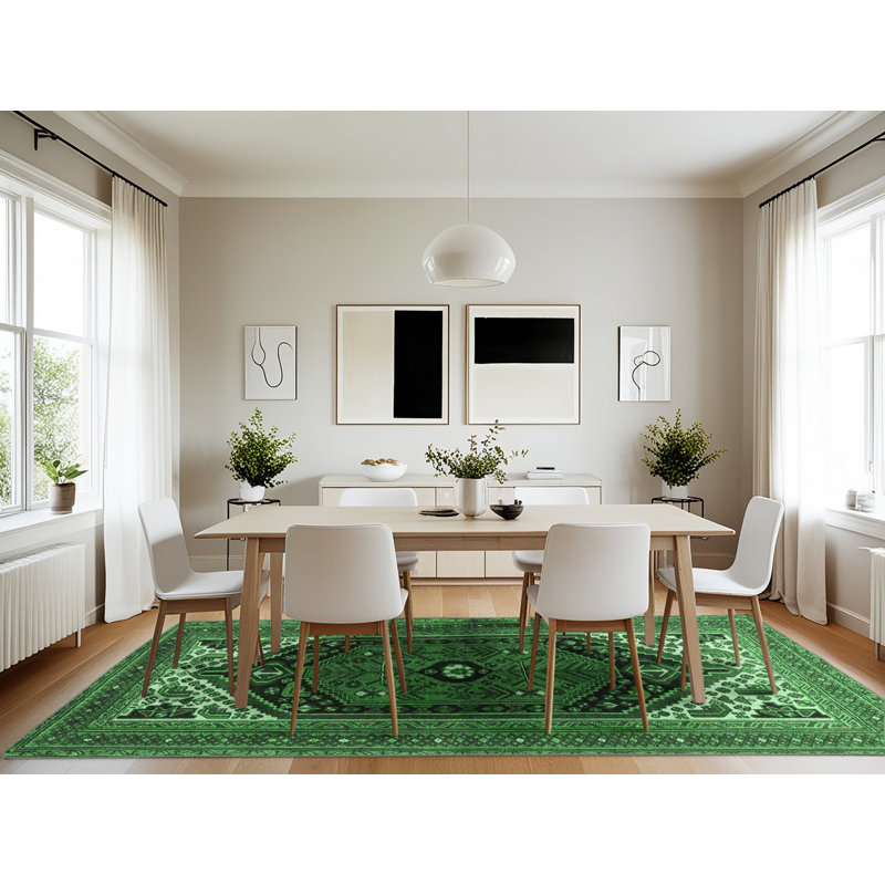 Washable Oriental Indoor Rug, Rectangle 7' x 10'