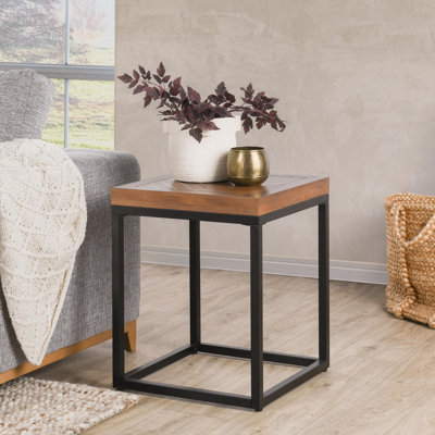Solid wood frame end table Lenes