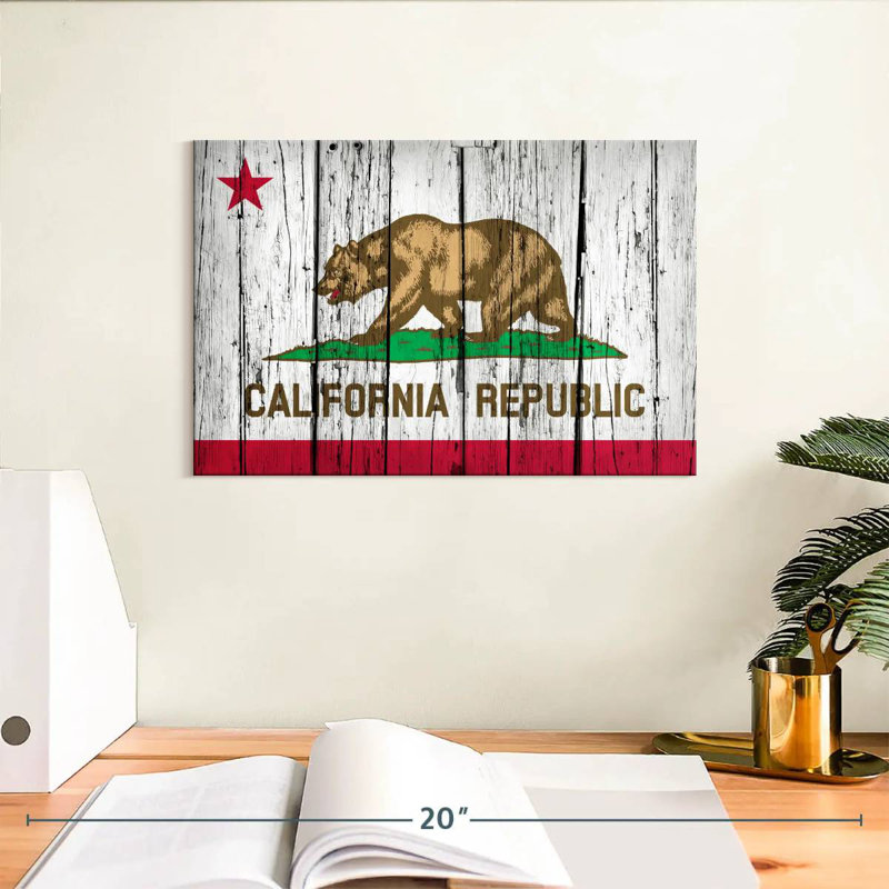 Borges, République de Californie, H 8 po x l 12 po
