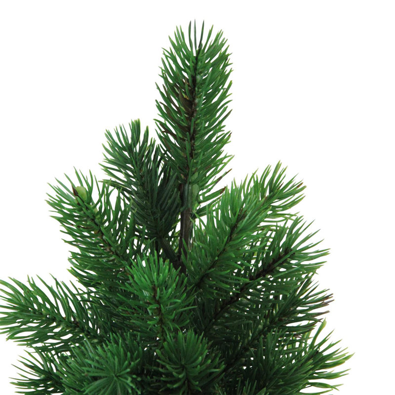 Mini sapin de Noël 11 po au fini mat dans un vase brun café foncé - non éclairé