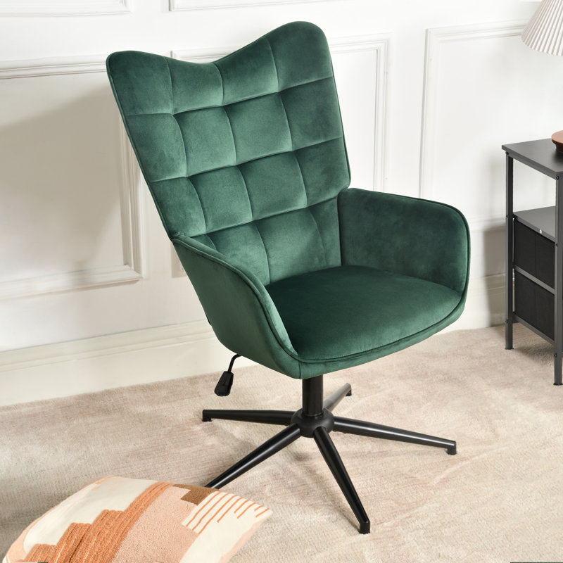 Alfreco Velvet Swivel Accent Chair