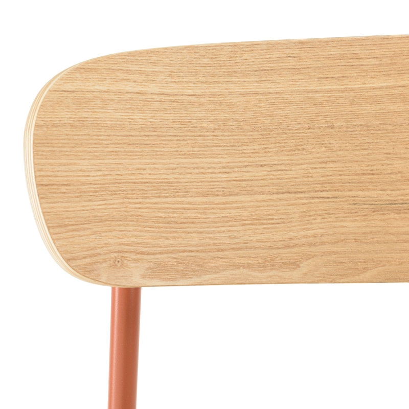 Cedric 45cm H Stacking Side Chair, Orange
