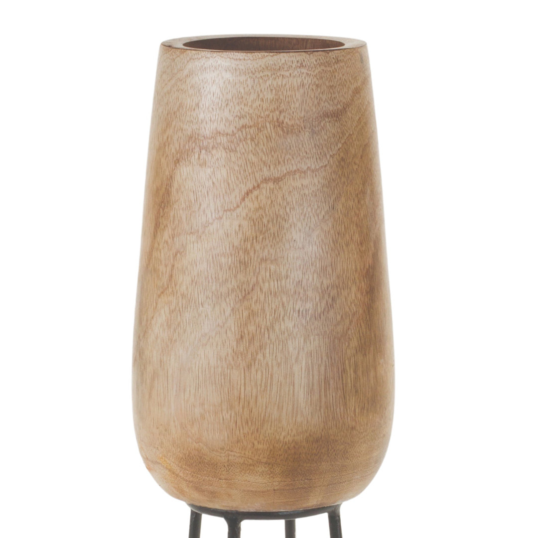 Wood Table Vase Millwood Pines
