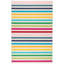 Rainbow Stripe Multi Machine Washable Rug-1994410547