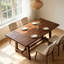 Table de salle à manger moderne de style ferme à tréteaux / Table de salle à manger rustique en bois massif