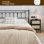 Tête de lit grand en métal, hauteur réglable, tête de lit grand uniquement pour la chambre à coucher, style maison de campagne rustique, cadre de fixation, assemblage facile, noir-1432054357-1432054354