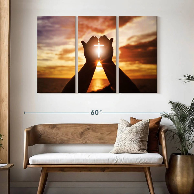 Adella Sunlight Over Cross, 32" H x 50" W