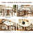 5-Piece 47.2" Round Extendable Dining Table Set