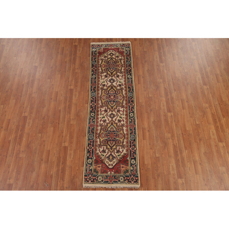 Tapis de couloir oriental en laine 2 x 8