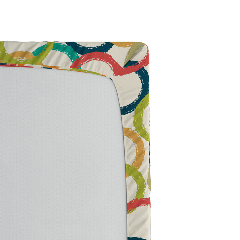 Microfiber Geometric Fitted Sheet, Full Fitted Sheet