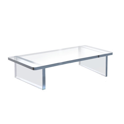 Clear Acrylic 22"W x 10"D x 6"H 1/2" Thick Deluxe Riser w/ Bumpers