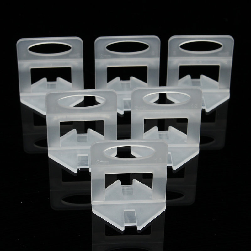 100Pcs Tile Levelling System Spacer Clips Floor Wall Tiling Tool - 2.0mm