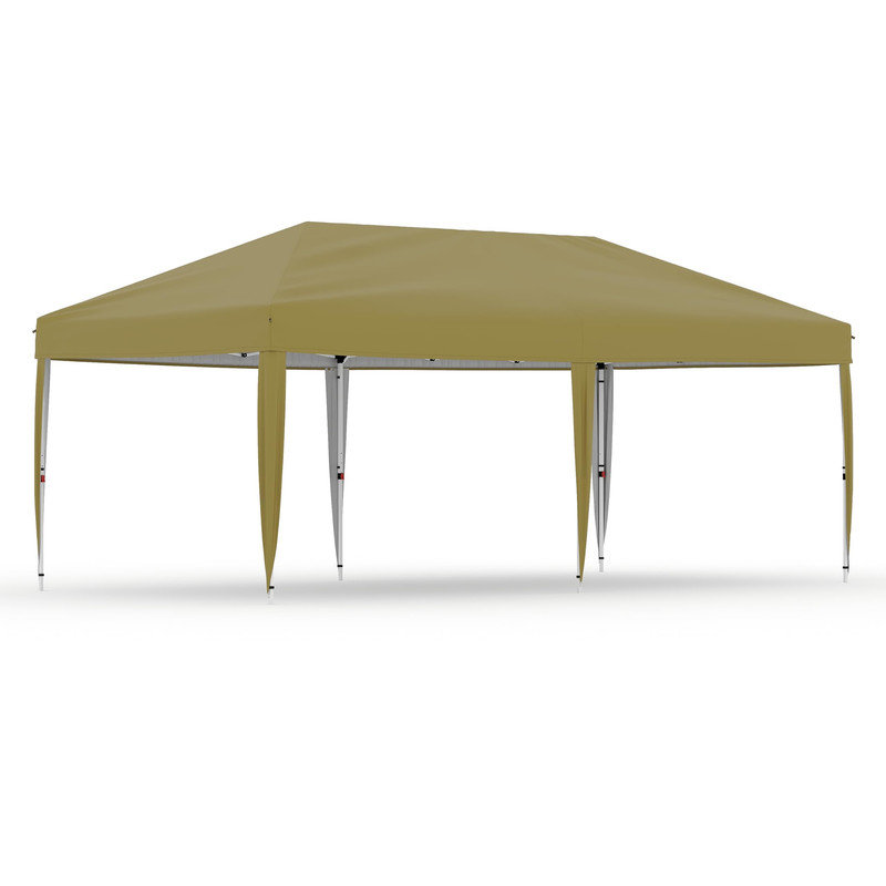 Tente escamotable 10 x 20, abri instantané commercial robuste, hauteur réglable, Vert