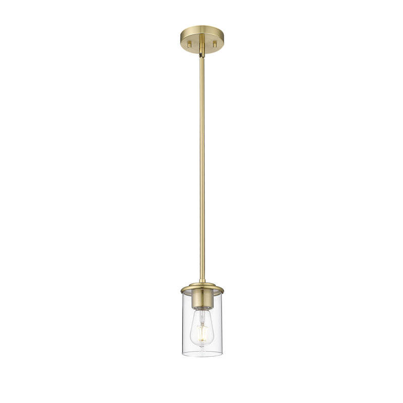 Luminaire suspendu cylindrique 1 lumière Sunnah, Or luxueux