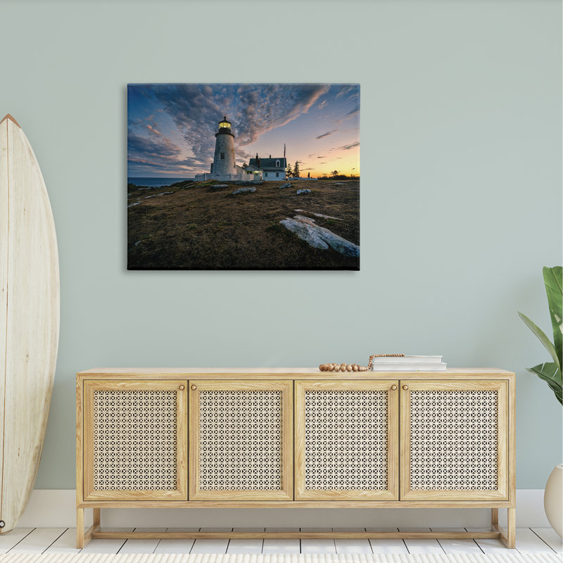 Paysage maritime de phare par Rick Berk - photographie sur toile tendue, H 36 po x l 48 po x P 1,5 po