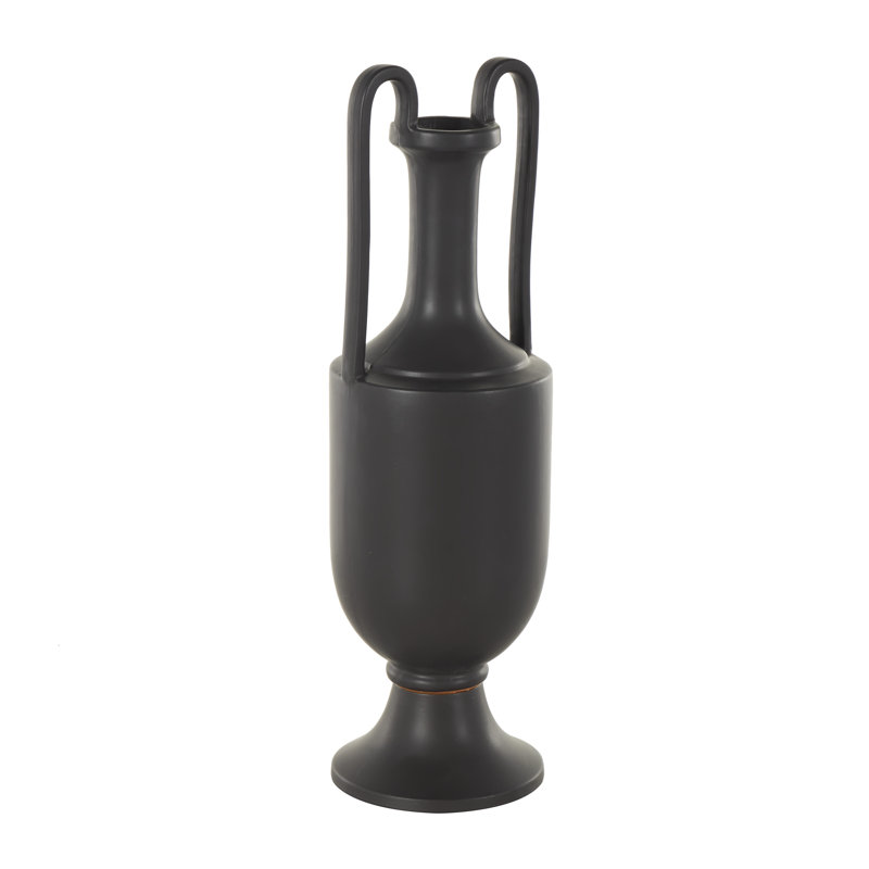 Congresbury Ceramic / Porcelain Floor Vase, 20.3" H x 6.3" W x 6.3" D, Black